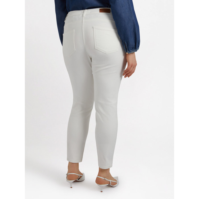 Fiorella Rubino - Pantaloni skinny ricamati - Bianco