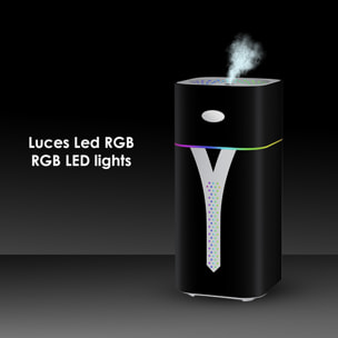 Umidificatore KST08 da 420 ml con luce LED multicolore ambientale. Funzione sterilizzazione, compatibile con idroalcol. 2 intensità di nebulizzazione.