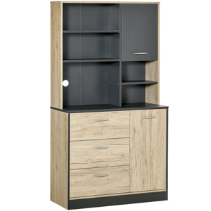 Armoire de cuisine multi-rangements 90L x 39l x 169H cm