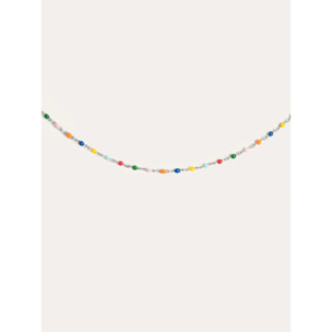 Collar Dots Colors Enamel Plata