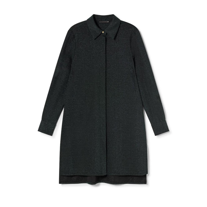 Blusa in maglia circolare con lurex