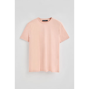 Camiseta color maquillaje básica de cuello redondo y bordado Rigby Best