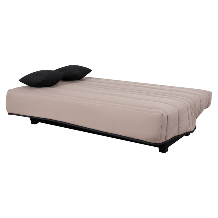 Banquette CC ORLANDO 130x190, matelas Dunlopillo, taupe