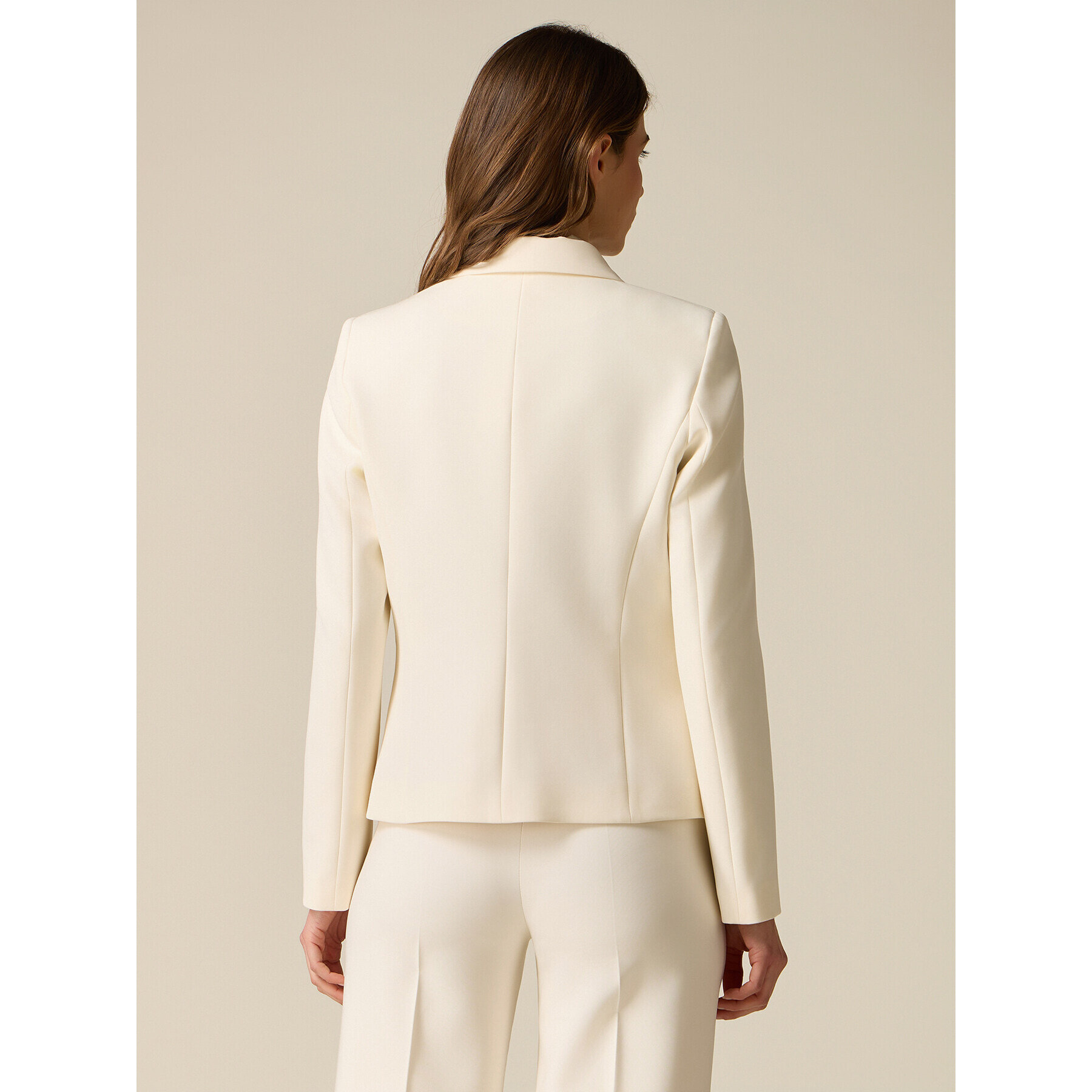 Oltre - Blazer corto in tessuto tecnico - Bianco