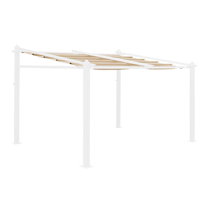 Toile de toit beige pour tonnelle 3x4m Murum - toile de rechange pergola. toile de remplacement