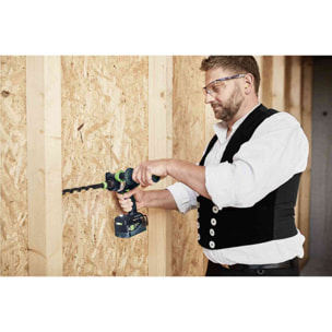 Perceuse-visseuse à percussion sans fil QUADRIVE TPC 18/4 5,0/4,0 I-Set/XL - FESTOOL - avec une batterie 18V 5.0Ah et une 18V 4.0Ah - chargeur - accessoires - Systainer - 577622