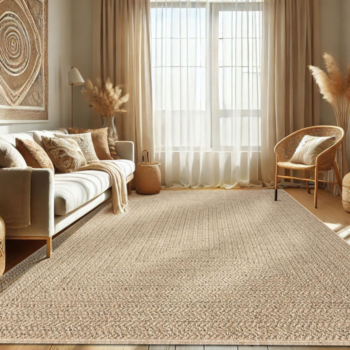 Tapis extérieur intérieur NOLAM aspect jute ton sur ton