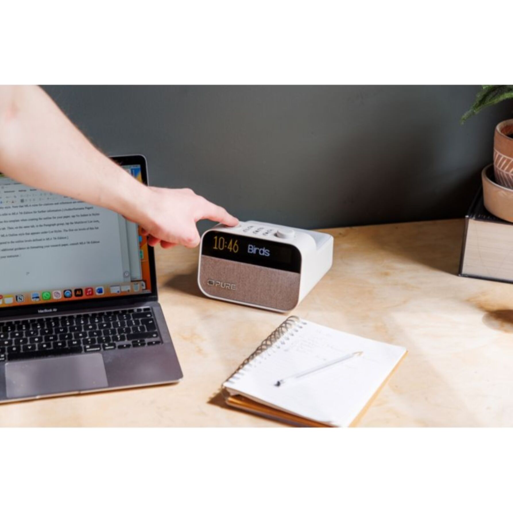 Radio réveil PURE Moment Charge Cotton White