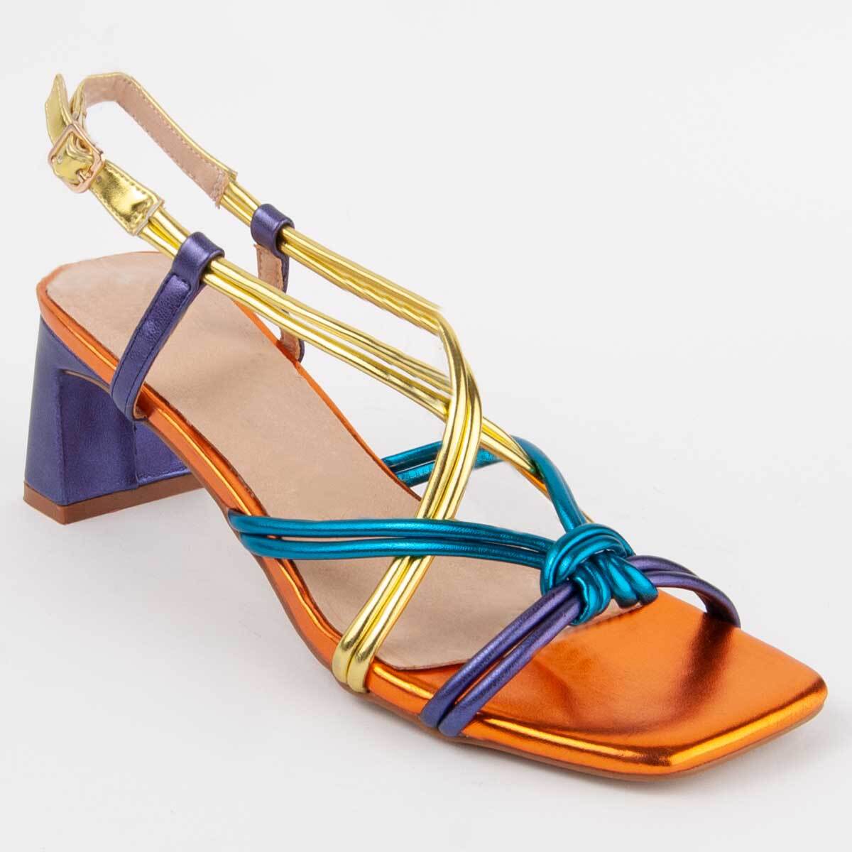 Sandalia De Tacón - Multicolor - Altura: 6 Cm