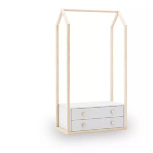 Perchero juvenil Misty Breeze Blanco - Oak Soft