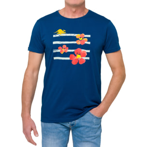 T-shirt in cotone 150 gr Hot Buttered Marvel blu