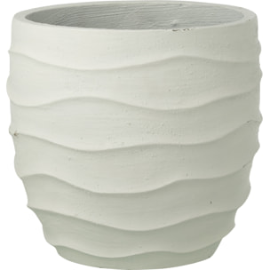 J-Line Cache-pot Vague + Extérieur Sable - blanc - large
