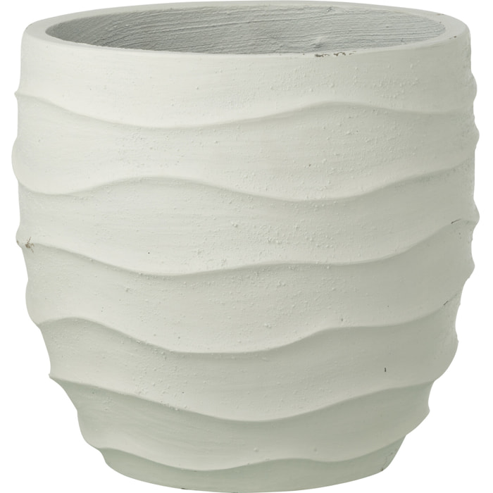 J-Line Cache-pot Vague + Extérieur Sable - blanc - large
