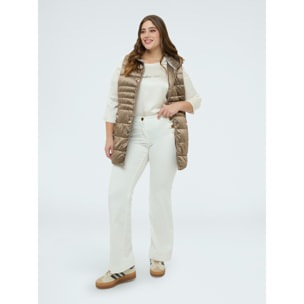 Fiorella Rubino - Piumino smanicato con cappuccio - Marrone