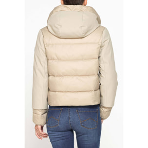 GIUBBINO CORTO CON CAPPUCCIO IN DOPPIO TESSUTO