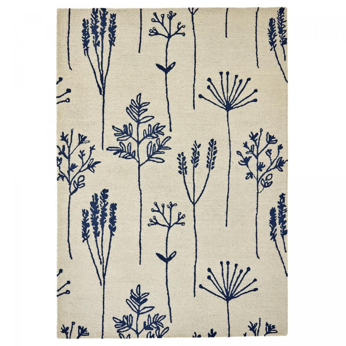 Tapis salon et chambre fait à la main en laine motif floral CHICDOUK