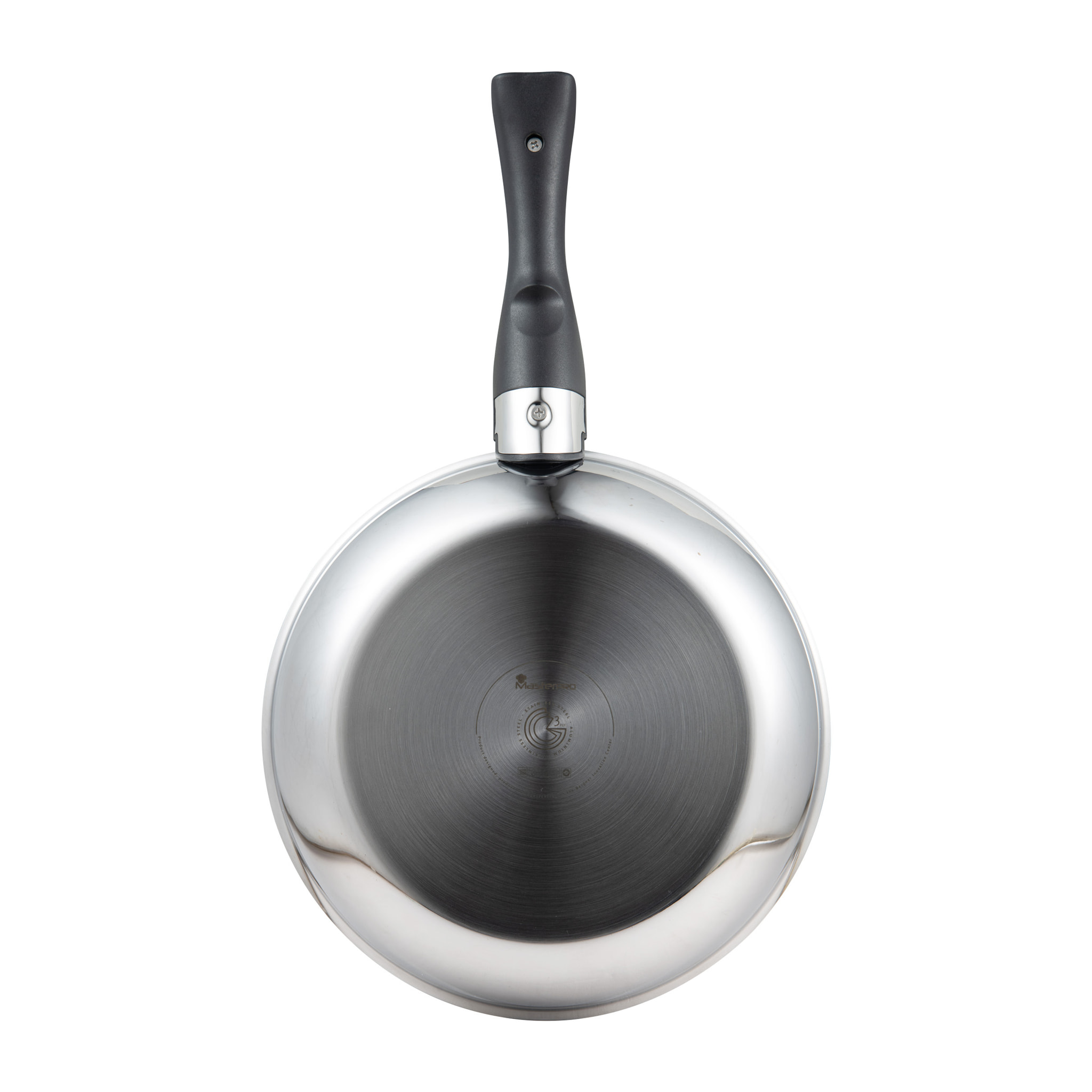 juego de 2 sartenes ø24ø26cm acero inoxidable negro + mango desmotable antiadherente ilag