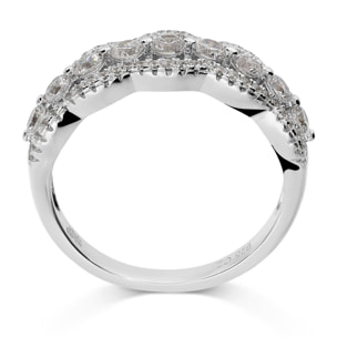 Anello Riviera in Argento 925 Design Sinuoso