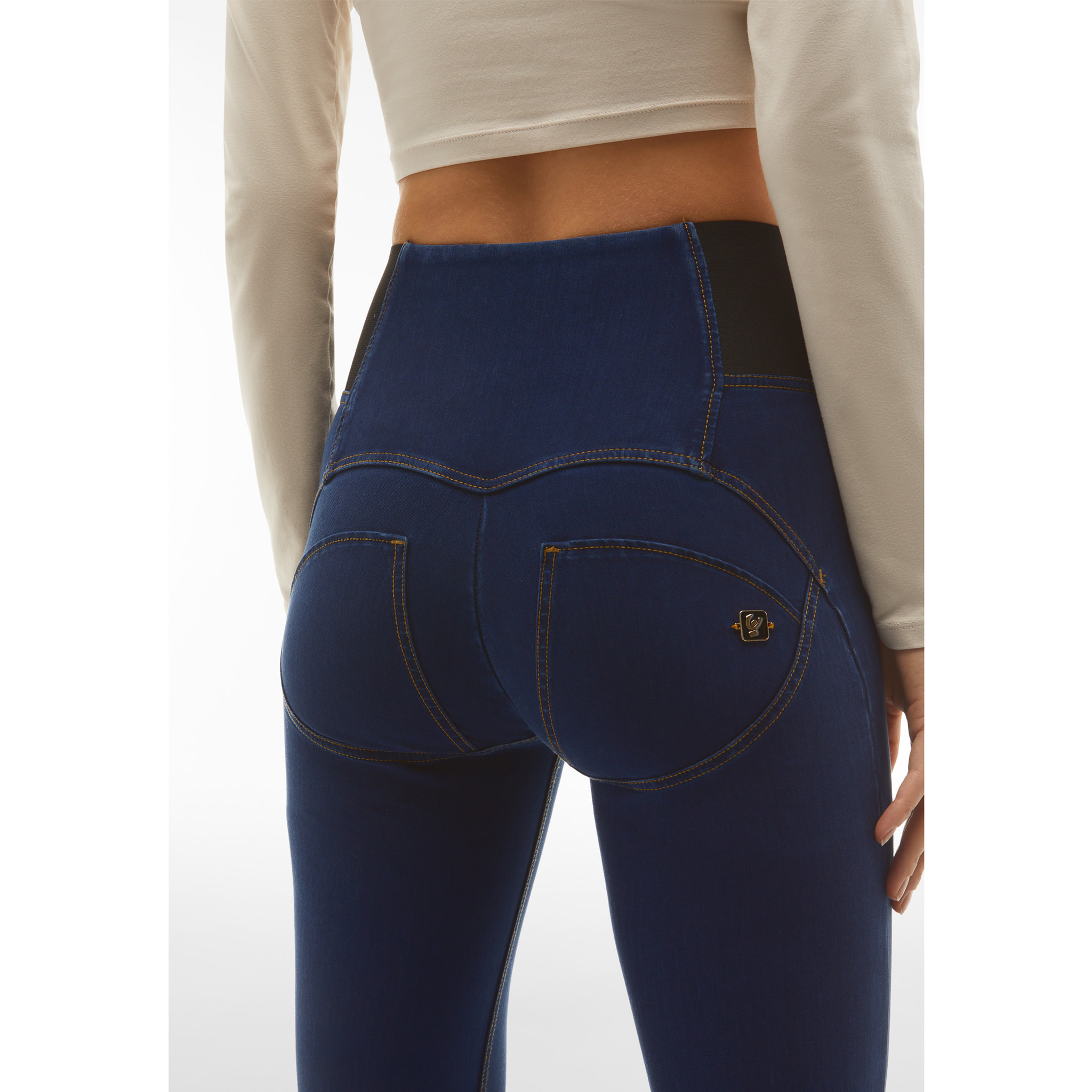 Jeggings WR.UP® vita super alta, flare con spacchi sul fondo