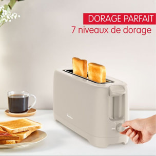 Grille-pain MOULINEX LS2M0B10 morning gris 1 longue fente