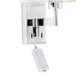 ARTIS Aplique con lector cromo/beige