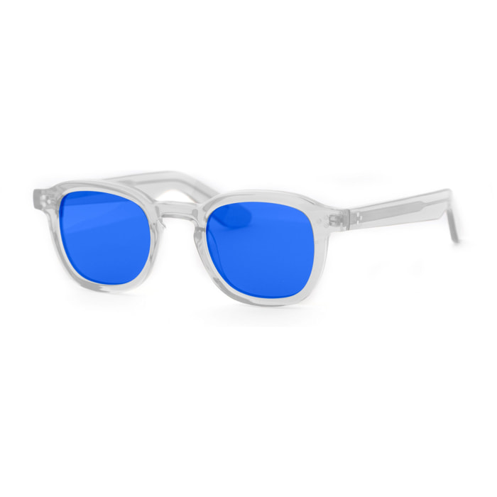 Gafas de sol OCEAN BONDI BEACH - Blanco transparente brillante / Revo azul