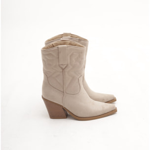 STIVALETTO TEXANO RICAMO STARS TORTORA