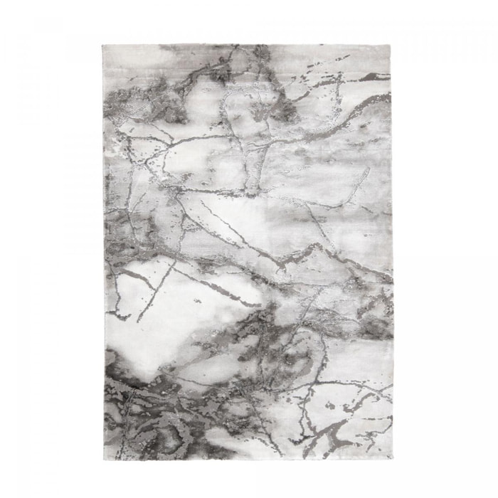 Tapis moderne TEba aux motifs abstraits gris