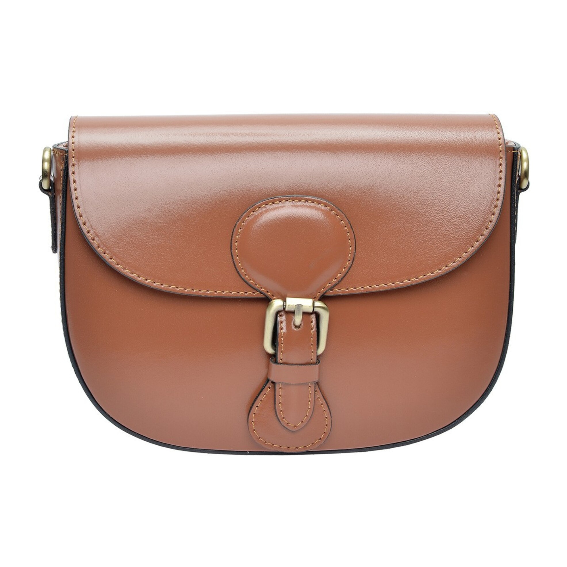 Borsa a spalla Anna Luchini Cammello