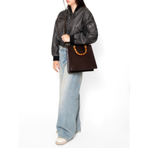 Borsa a mano da Donna Lorenza in Vera Pelle Made in Italy 30x28x11 cm