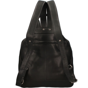 Borsa a mano convertibile in zaino  da uomo In Vera pelle Made in Italy 32x39x10 cm