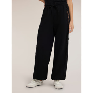 Motivi - Jogging con insertos de encaje - Negro