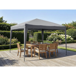 Tonnelle de jardin pliante "Svetlana 3" - 9 m² - 3 x 3 m - Gris