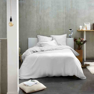 Parure housse de couette 3pcs 100% lin lavé 160g poire