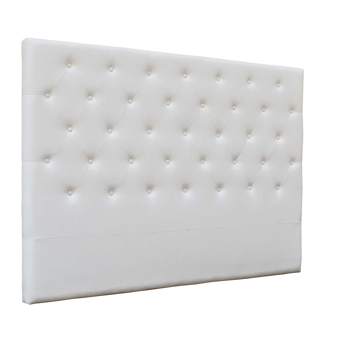 Tête de lit capitonnée "Déco" - 149 cm - Blanc - En PVC