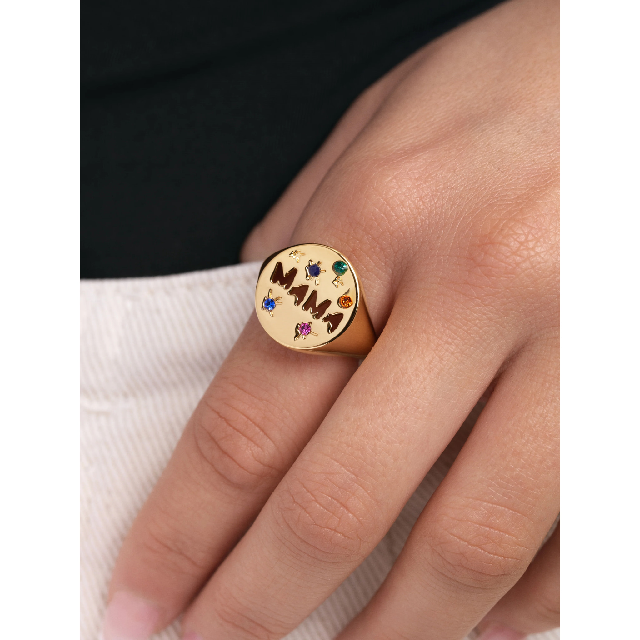 Anillo Mamá Baño Oro