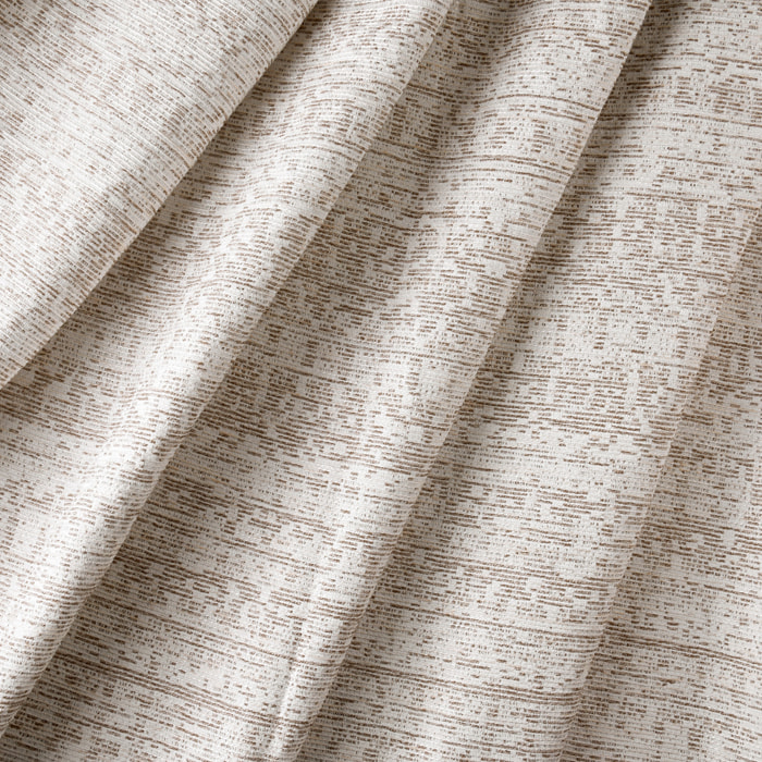 Rideau jacquard texturé inspiration minérale à oeillets - Beige