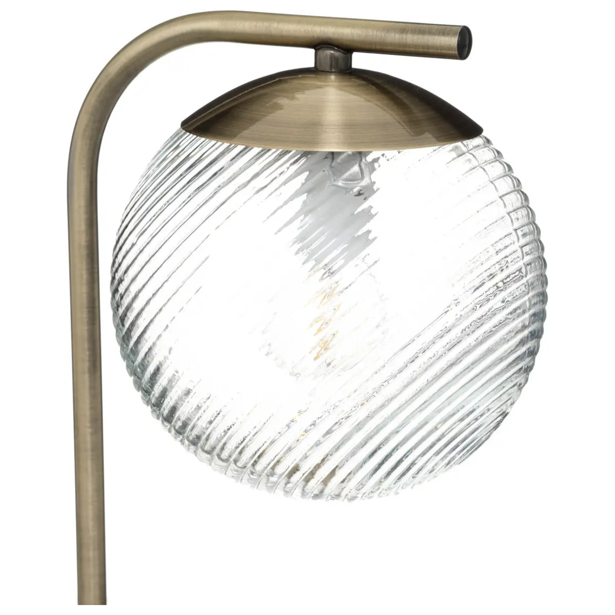 Lampe à poser - métal et verre - doré - H45 cm