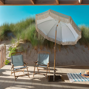 Chaise de plage en toile vert à rayures PLAYA