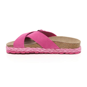 SANDALO CON ZEPPA BILLOWY ROSA