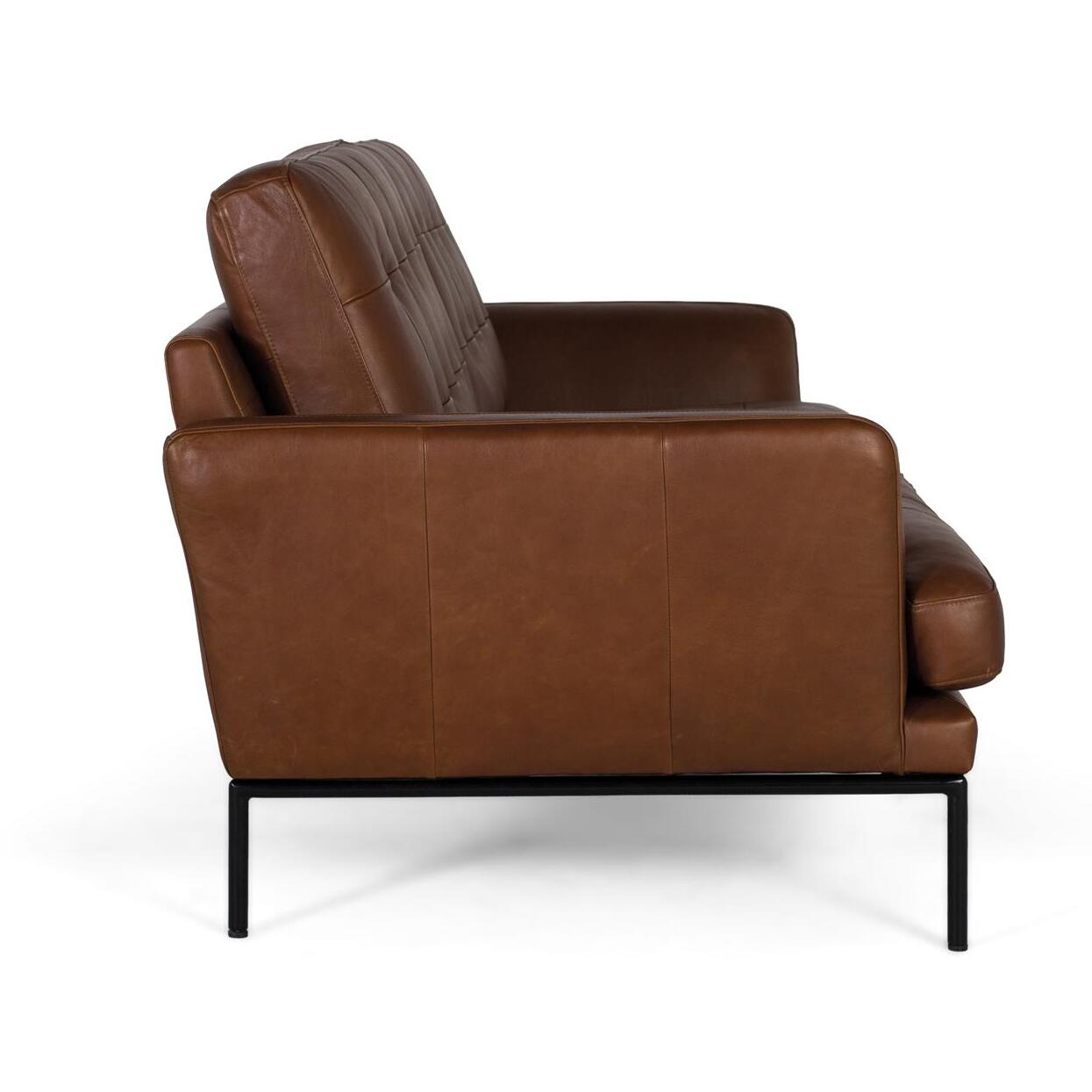 Sofá de piel de 3 plazas - 83 x 200 x 90 cm