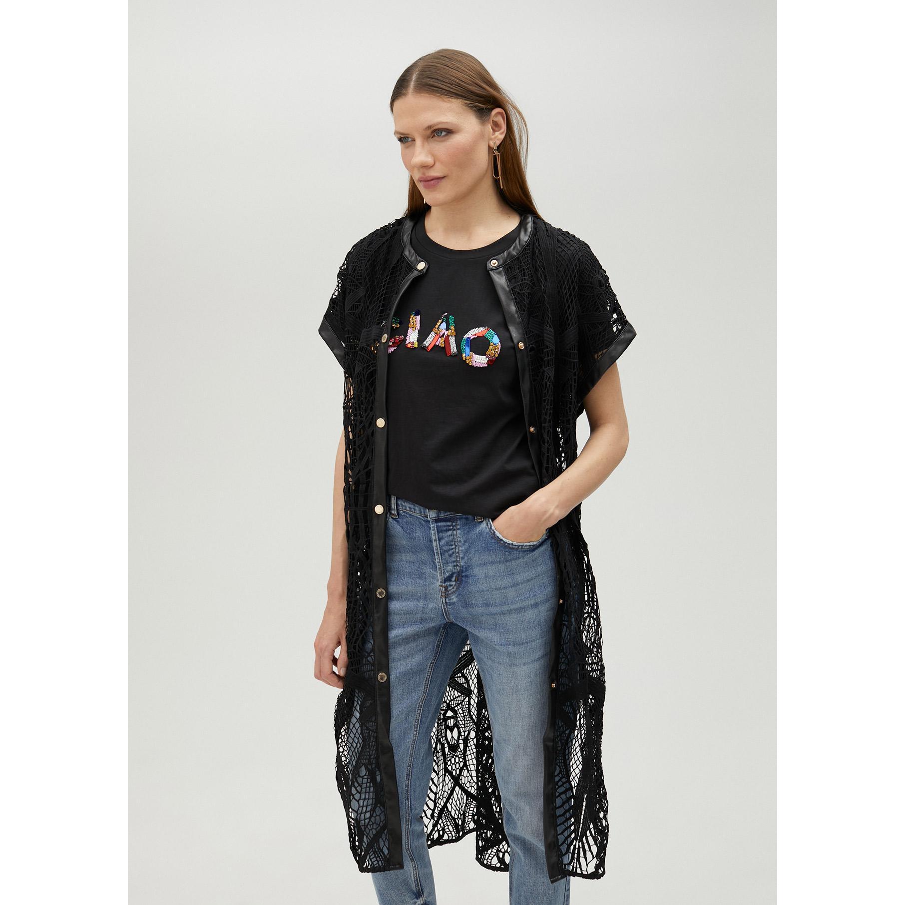 Camicia traforata guipure