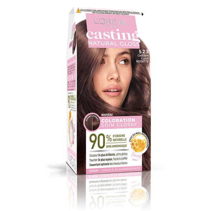 L'Oréal Paris Casting Natural Gloss Coloration 523 Châtain Clair Noisette