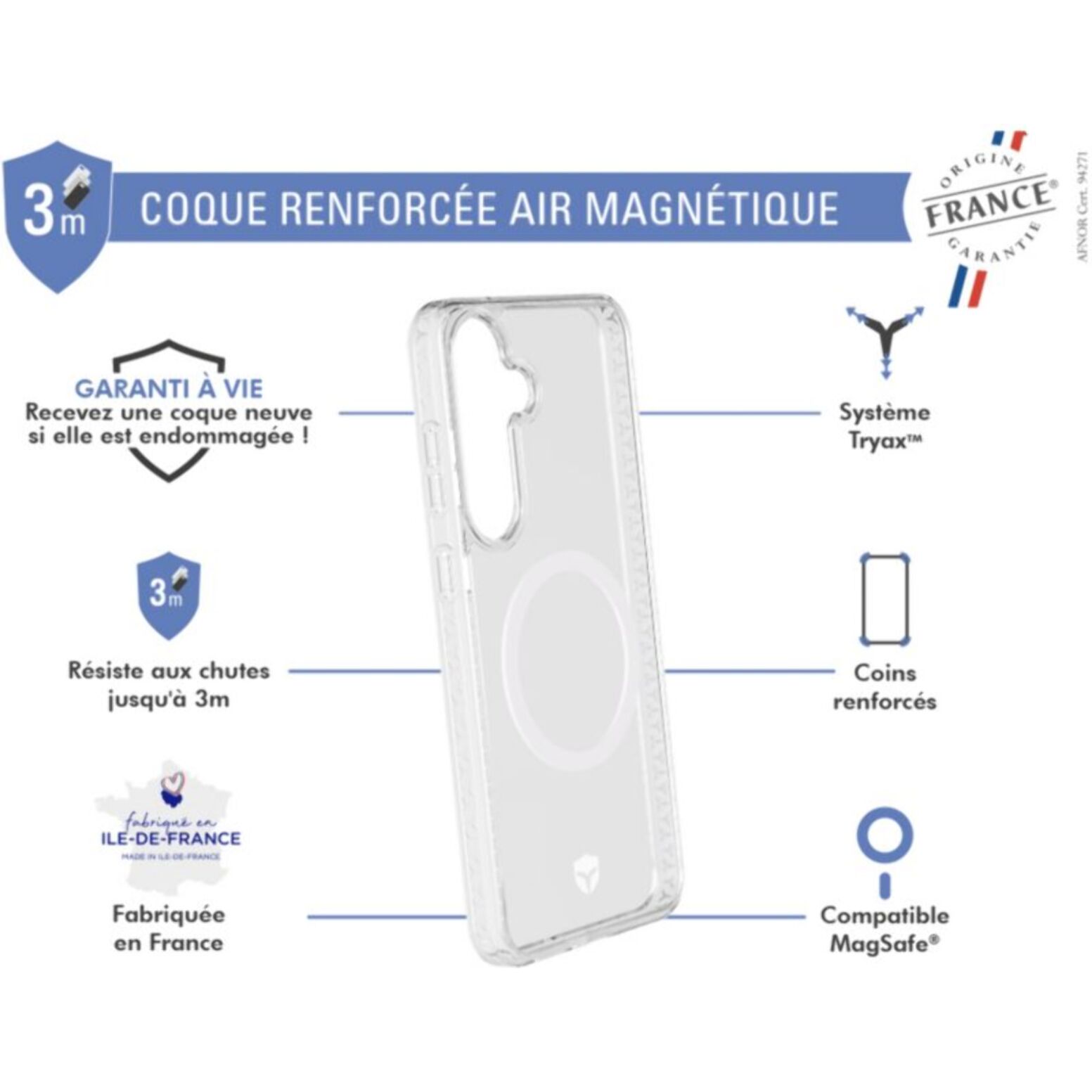 Coque FORCE CASE Samsung S25+ Magnet Transparent