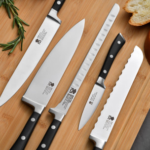 Set 3 cuchillos de cocina en acero inoxidable bergner colección foodies