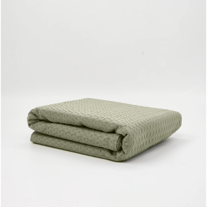 Plaid gaufré 100% coton Desert Sage 130x170 cm