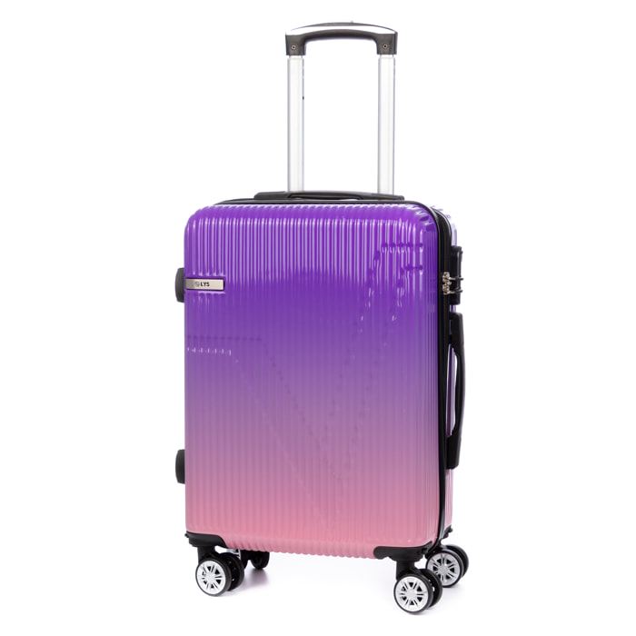 Maleta de cabina trolley de PP resistente a la rotura. Cerradura numérica, 4 ruedas dobles extraíbles y giratorias 360°.