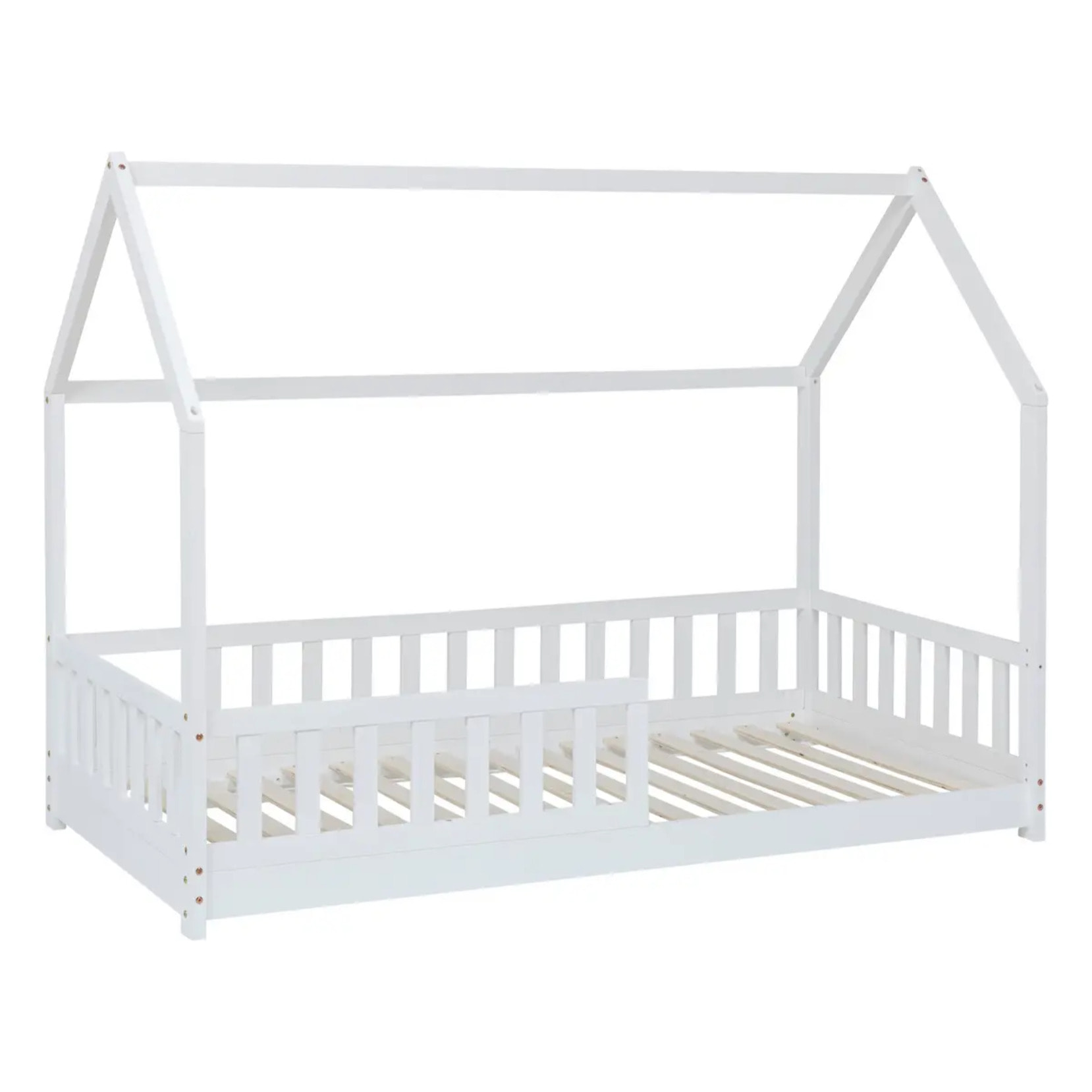 Lit cabane enfant Bosco blanc 90x190cm