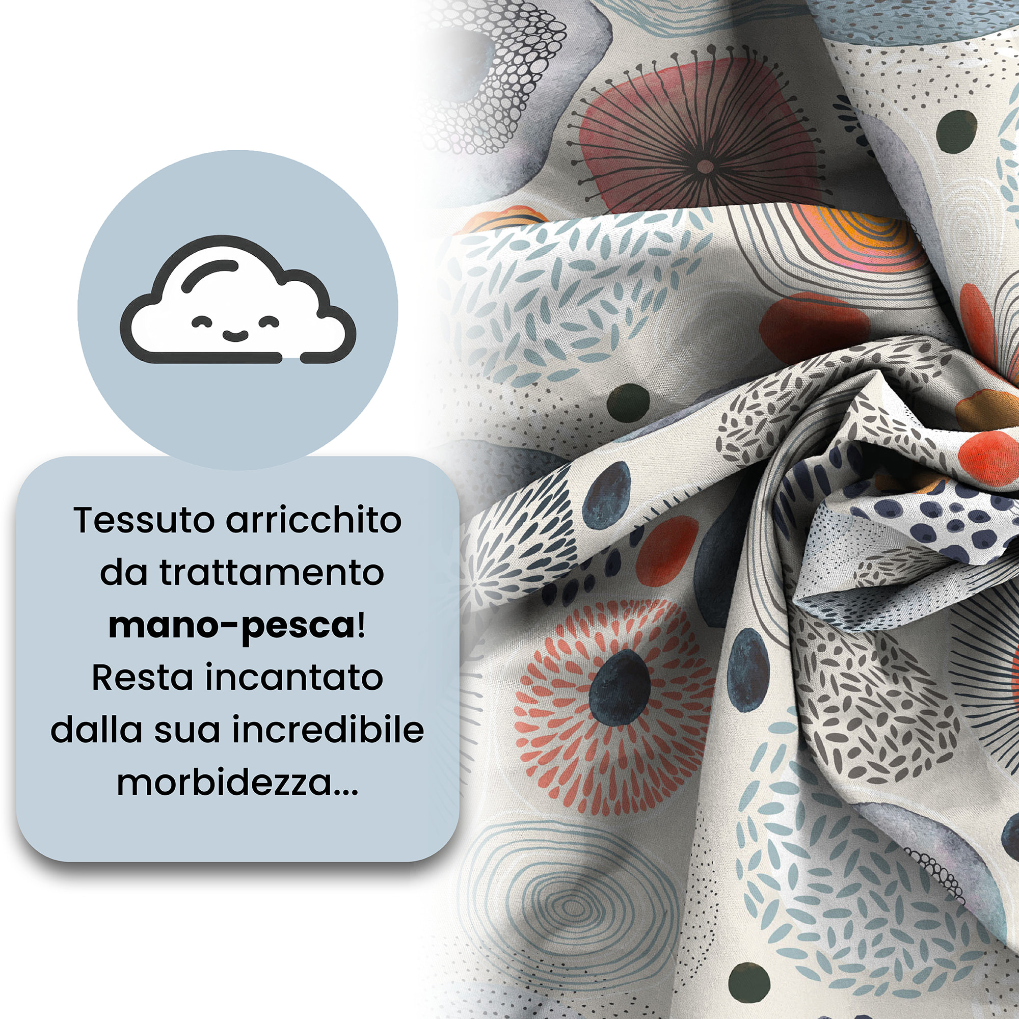 COPRIPIUMINO FANTASY, 100% Microfibra, No Stiro - ACQUERELLO