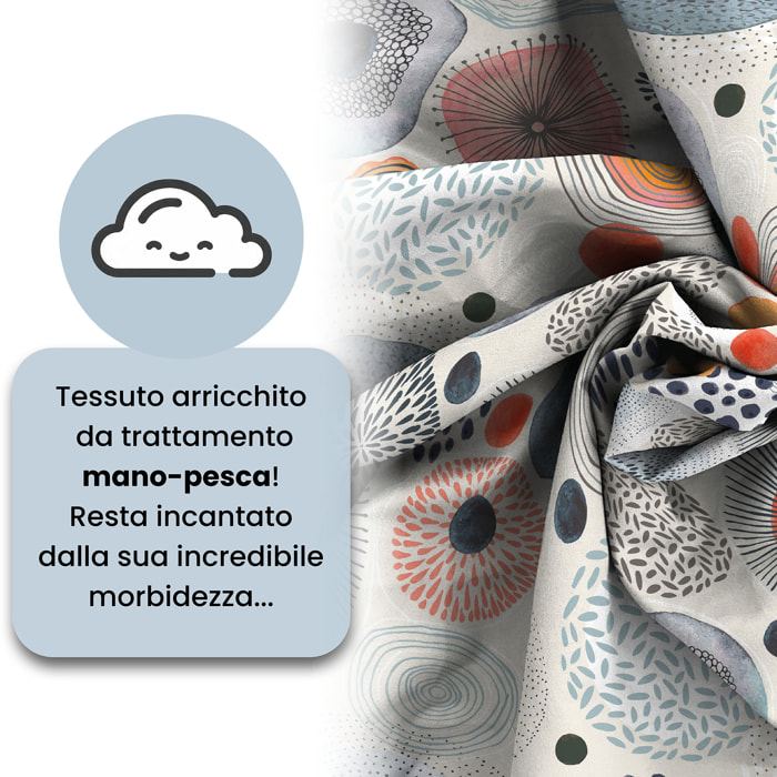 COPRIPIUMINO FANTASY, 100% Microfibra, No Stiro - ACQUERELLO